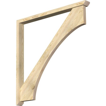 Ekena Millwork Westlake Slat Rough Sawn Bracket w/ Offset Brace, Douglas Fir, 4"W x 48"D x 48"H BKT0402X48X48WTL06RDF